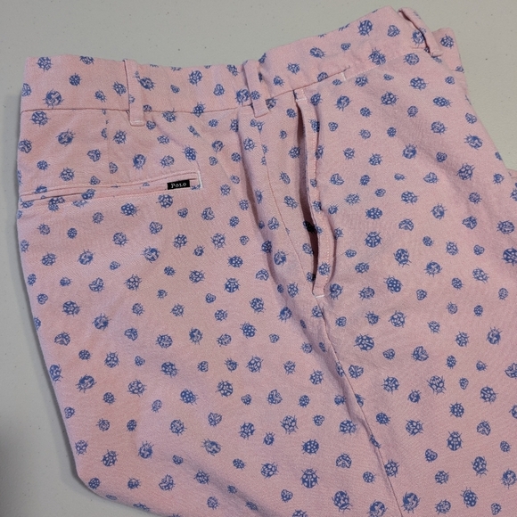 Polo Golf 38 x 30 pink & blue ladybug classic stretch chinos Ralph Lauren - Picture 8 of 13